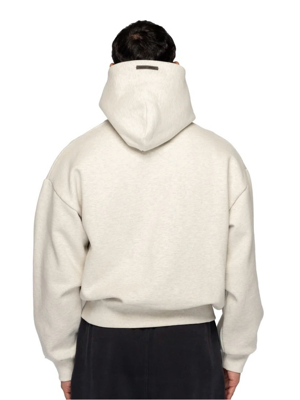 Essentials Cream Embossed Pullover Hoodie - Picture 2 of 11